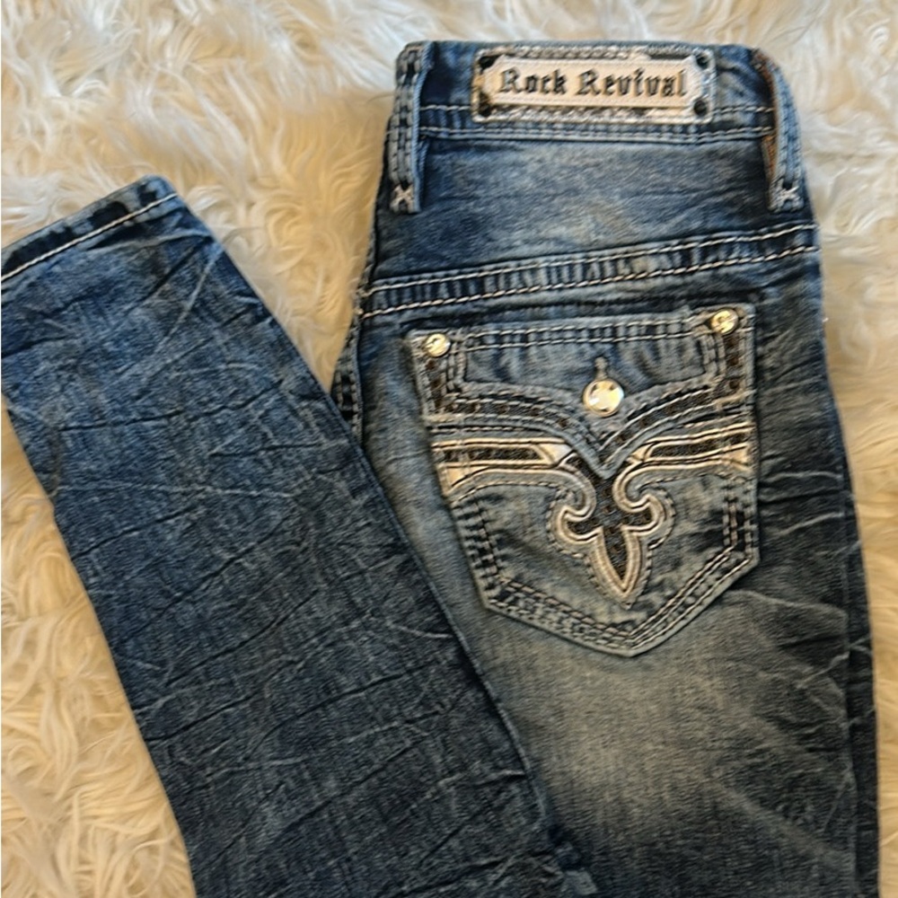 Rock Revival Dark Blue Skinny Jeans